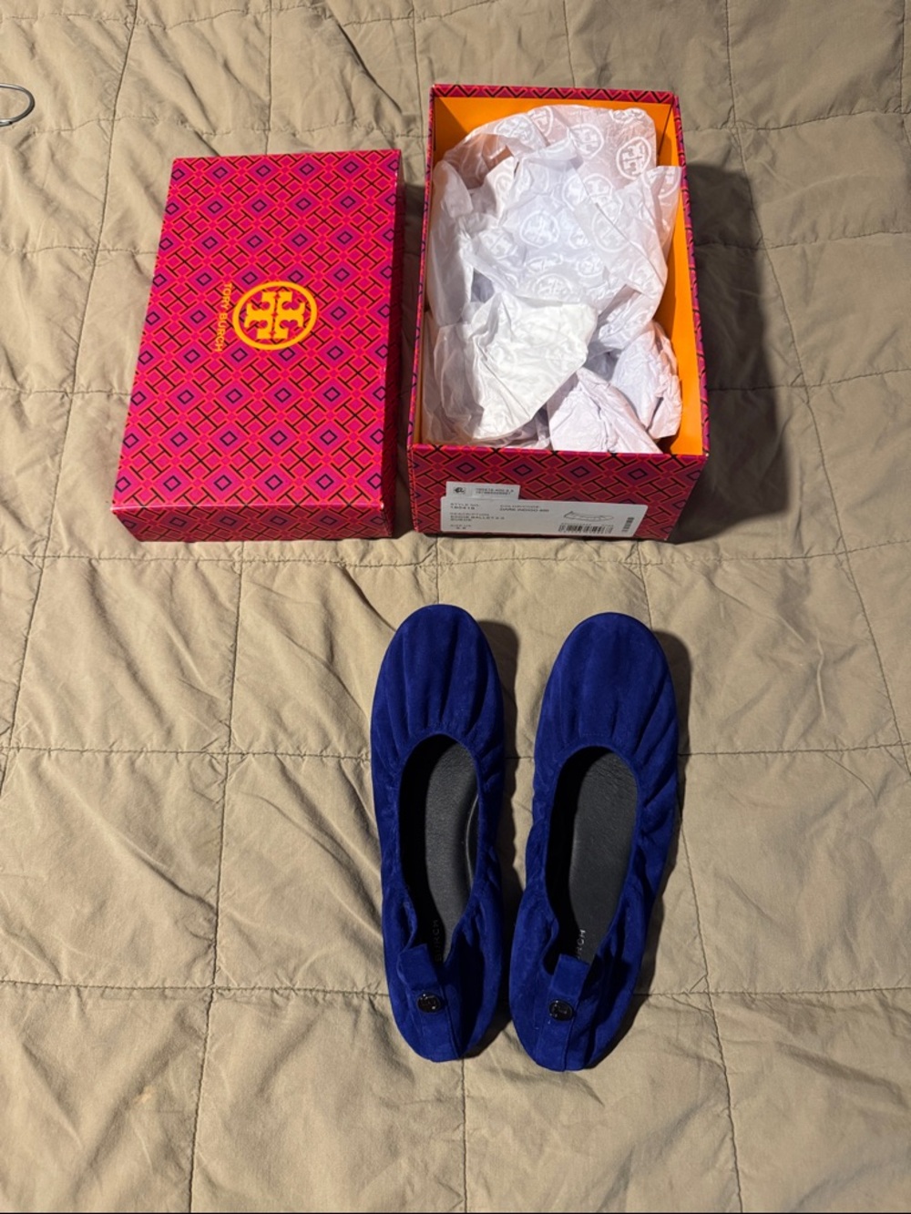 Tory Burch Eddie Ballet 2.0 Dark indigo (worn for a few hours only)